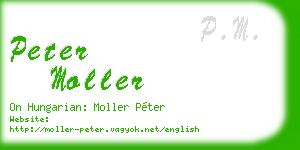peter moller business card